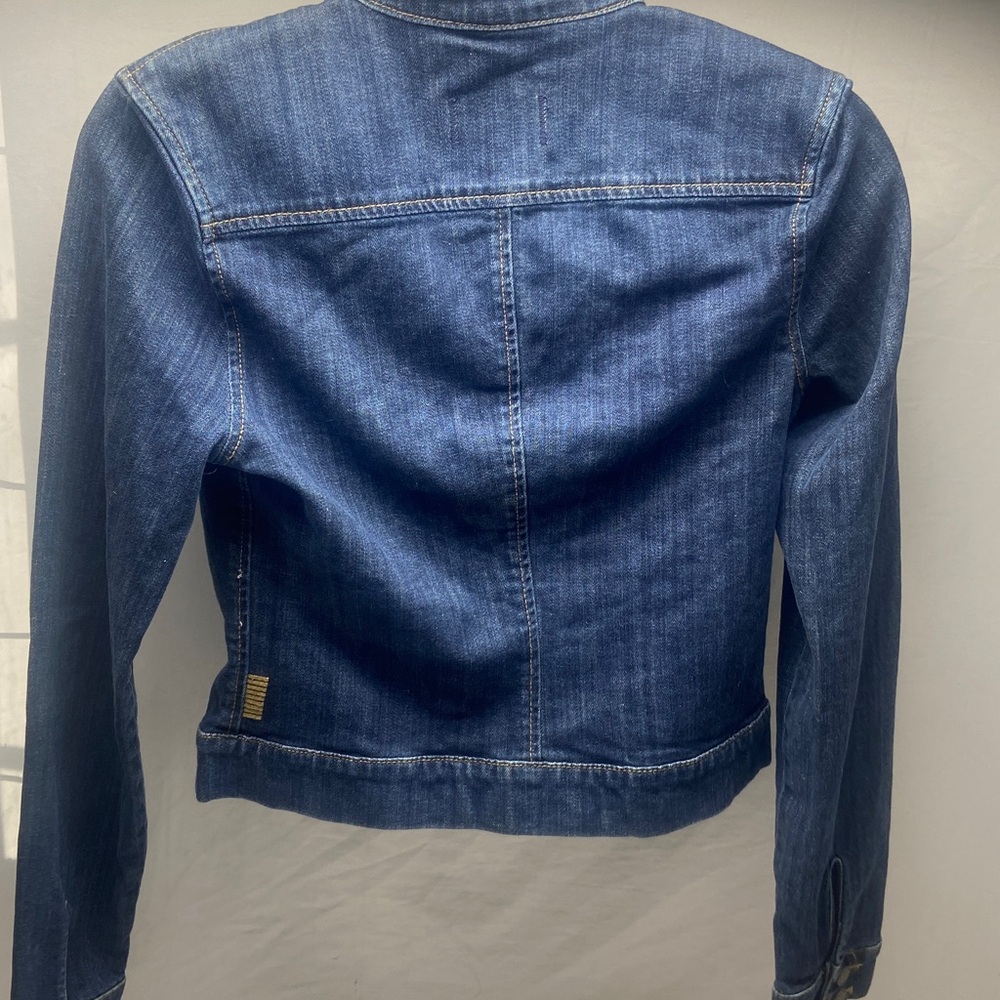 PAIGE Indigo Blue Denim Trucker Jacket - Picture 4 of 6